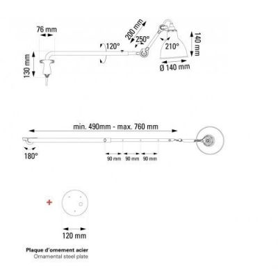 DCW Editions Lampe Gras N203 Round Wandlamp - Chroom