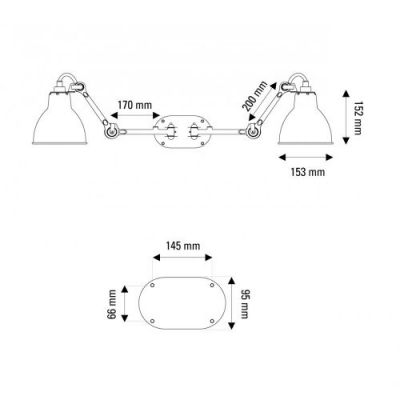 DCW Editions Lampe Gras N204 Double Round Wandlamp - Geel
