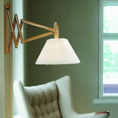 LE KLINT Sax 223-2/17 Wandlamp - Licht eiken met standaard kap - Wit