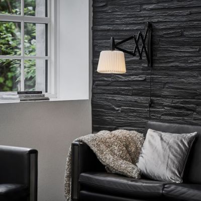 LE KLINT Sax 233-120S Wandlamp - Licht eiken met papier kap - Zijdenwit