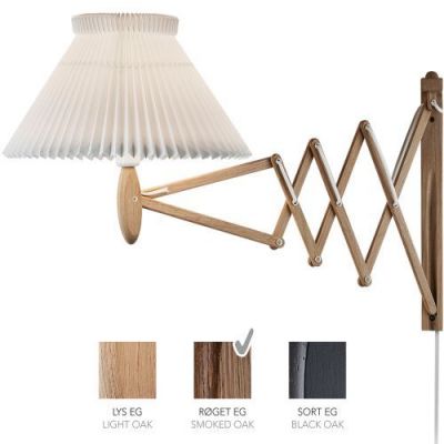 LE KLINT Sax 234-1/21 Wandlamp - Gerookt eiken met papieren kap - Wit