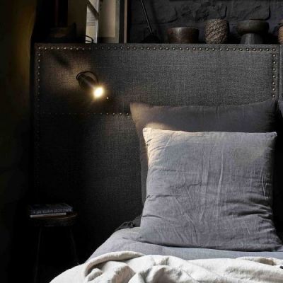 DCW Editions Biny Spot Led Wandlamp - Zwart/nikkel - met schakelaar