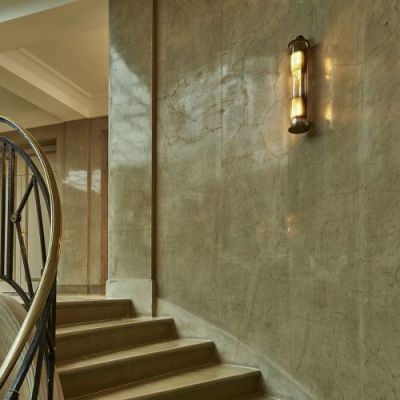 DCW Editions In The Tube 100-500 Wandlamp - Zilver - Gouden mesh - Zwarte stop