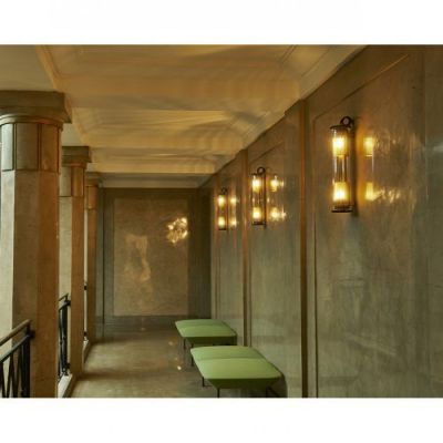 DCW Editions In The Tube 100-500 Wandlamp - Zilver - Gouden mesh - Zwarte stop