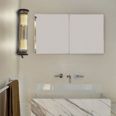 DCW Editions In The Tube 100-500 Wandlamp - Zilver - Gouden mesh - Zwarte stop