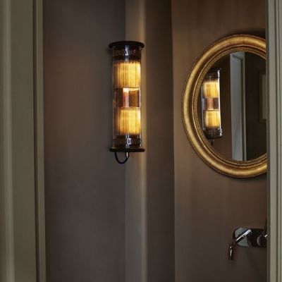 DCW Editions In The Tube 100-500 Wandlamp - Zilver - Gouden mesh - Zwarte stop