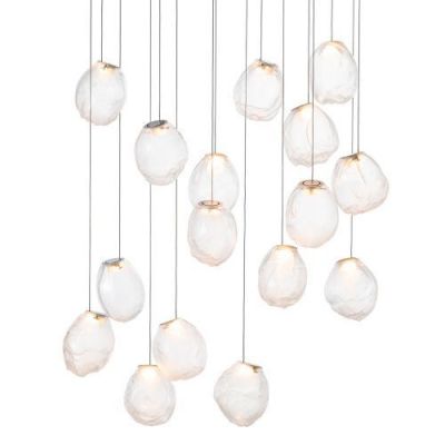 Bocci 73.16V Random Hanglamp - Transparant - Vierkante plafondkap