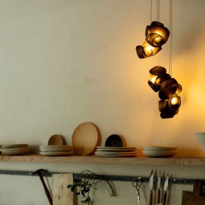 Bocci 100.1 Random Hanglamp - Grijs - 7 mm plafondkapje