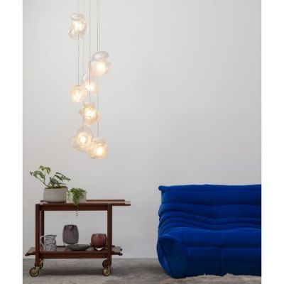 Bocci 100.1 Random Hanglamp - Transparant - 40 mm plafondkapje