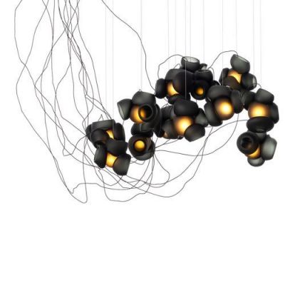 Bocci 100.13 Semi-rigid Hanglamp - Grijs - Ronde plafondkap