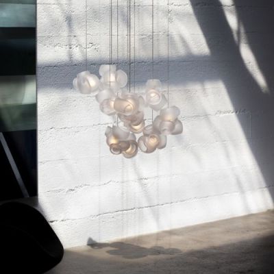 Bocci 100.16 Random Hanglamp - Transparant - Rechthoekige plafondkap