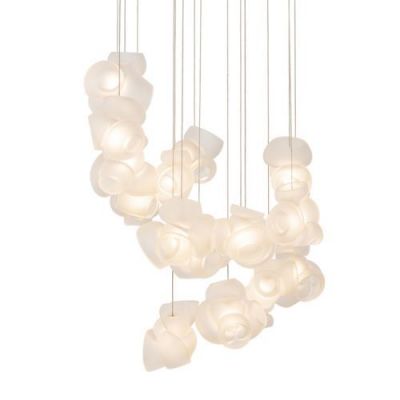 Bocci 100.16 Random Hanglamp - Transparant - Vierkante plafondkap