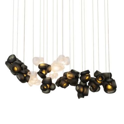 Bocci 100.20 Random Hanglamp - Grijs met transparant - Ronde plafondkap