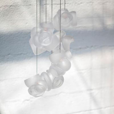 Bocci 100.28 Random Hanglamp - Transparant - Rechthoekige plafondkap