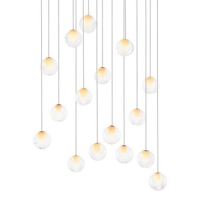 Bocci 28.16 Random Hanglamp - Transparant - Vierkante plafondkap