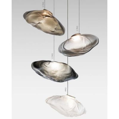 Bocci 73.1 Random Hanglamp - Transparant - 40 mm plafondkapje