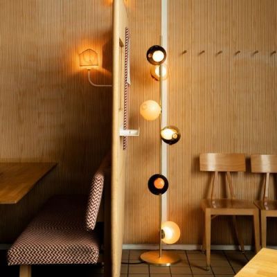 Bocci 28.3 Tall Vloerlamp - Transparant - Zwarte base