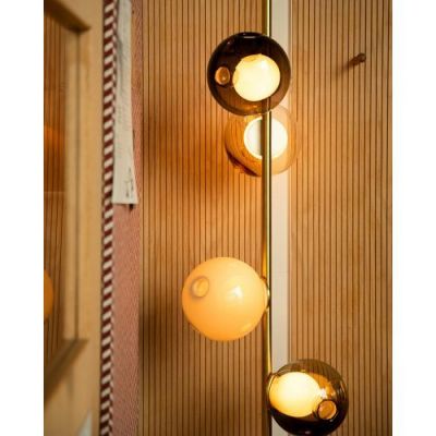 Bocci 28.6 Vloerlamp - Transparant - Zwarte base