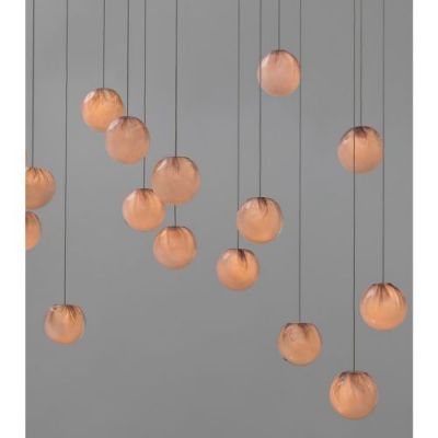 Bocci 84.11 Random Hanglamp - Roze - Vierkante plafondkap