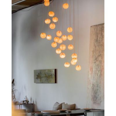 Bocci 84.14 Random Hanglamp - Roze - Ronde plafonkap