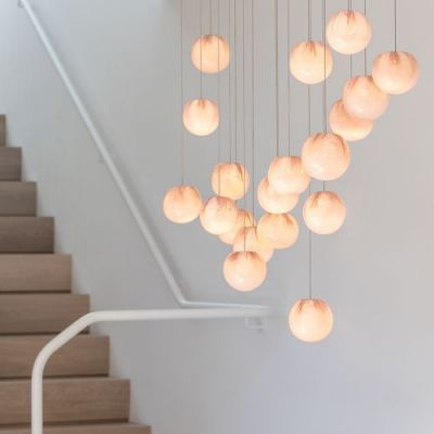 Bocci 84.20 Random Hanglamp - Roze - Rechthoekige plafondkap