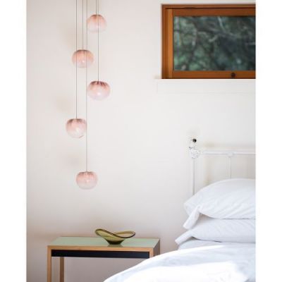 Bocci 84.26 Random Hanglamp - Roze - Vierkante plafondkap