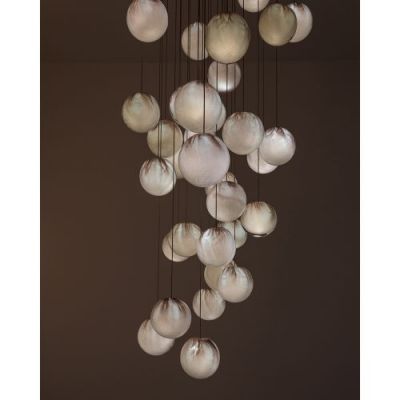 Bocci 84.36 Random Hanglamp - Roze - Vierkante plafondkap