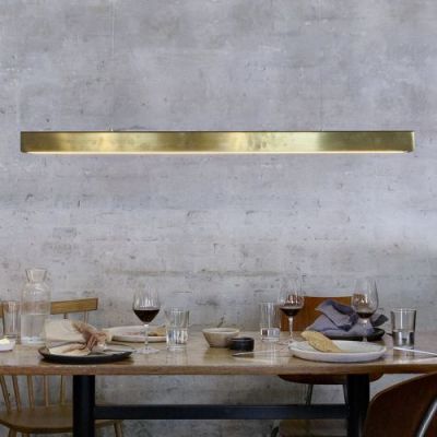 Anour I Model Cordless Hanglamp - 100 cm - Geborsteld messing