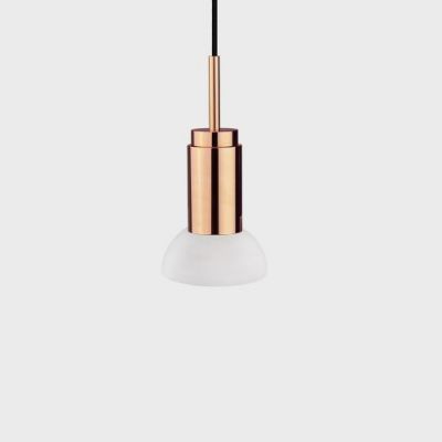 Anour Donya Onyx Moon Hanglamp - Witte kap - Gepolijst koper