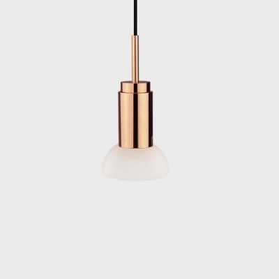 Anour Donya Onyx Moon Hanglamp - Witte kap - Gepolijst koper