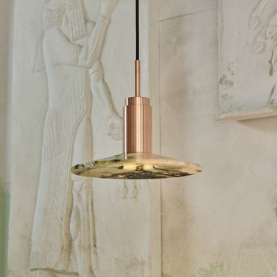 Anour Donya Onyx Solar Hanglamp - Gemixte kap - Geborsteld messing