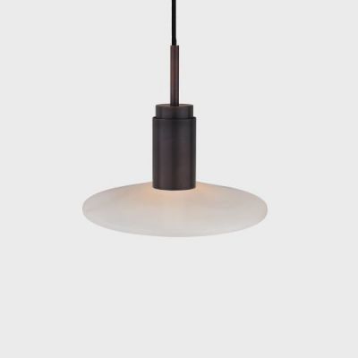 Anour Donya Onyx Solar Hanglamp - Witte kap - Gebruind koper
