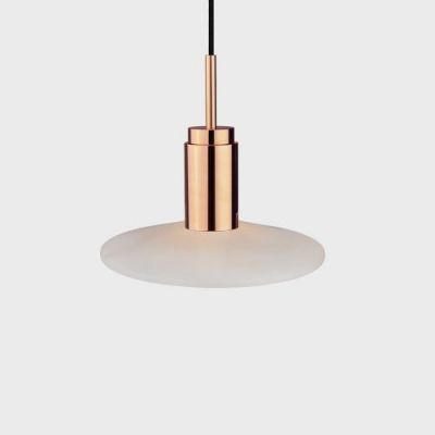 Anour Donya Onyx Solar Hanglamp - Witte kap - Gepolijst koper