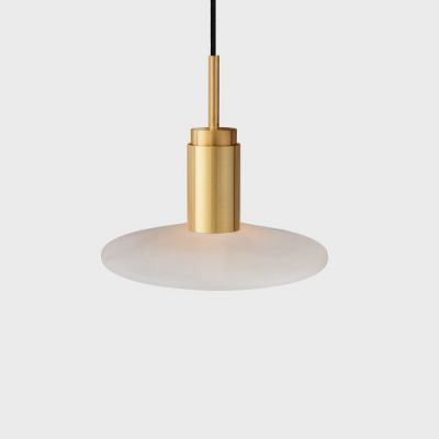 Anour Donya Onyx Solar Hanglamp - Witte kap - Goud PVD