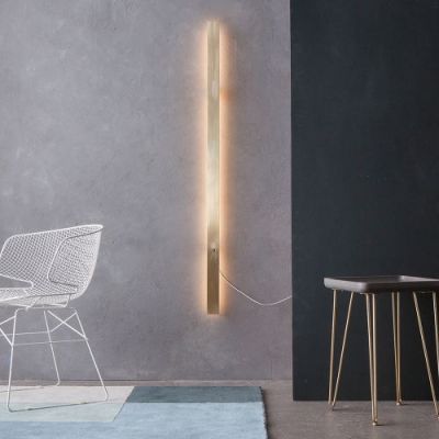 Anour Divar Wandlamp - 300 cm - Gepolijst roestvrij staal
