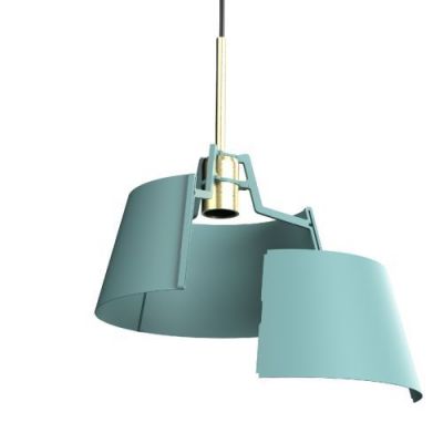 Tonone Bella Hanglamp - Lichtblauw - Messing