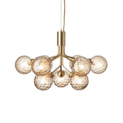Nuura Apiales 9 Kroonluchter - Messing - Goud glas