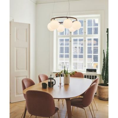 Nuura Miira 6 Circular Hanglamp - Messing - Opaal