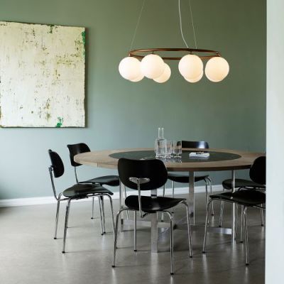 Nuura Miira 8 Circular Hanglamp - Brons - Opaal