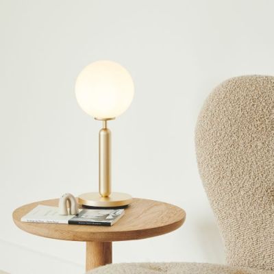 Nuura Miira Tafellamp - Messing - Opaal