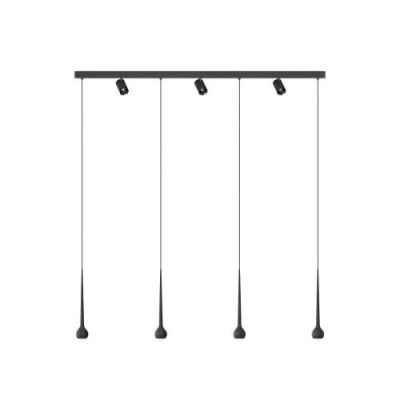 Grau Falling Sun Trace Four Spot Hanglamp - Zwart