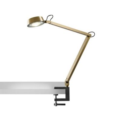 Light-Point Dark T1 Tafellamp met tafelklem - Messing 