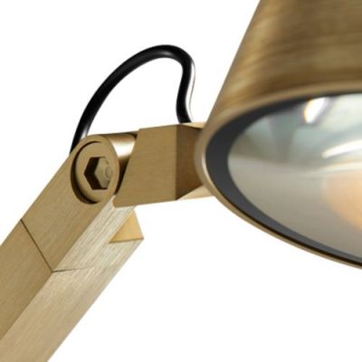 Light-Point Dark T1 Tafellamp met tafelklem - Messing 