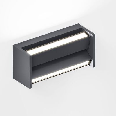 IP44 Slat Wandlamp - Antraciet