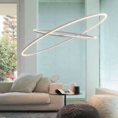 Nemo Ellisse Double Hanglamp - Wit