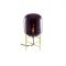 Pulpo Oda Small Vloerlamp - Aubergine - Messing