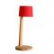 Ethimo Gaia Oplaadbare Tafellamp - Teak - Lacca - Rood