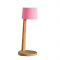 Ethimo Gaia Oplaadbare Tafellamp - Teak - Rosa - Roze