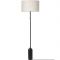 Gubi Gravity Vloerlamp - Zwart staal & Canvas wit