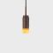 Anour Donya Onyx Cylinder Hanglamp - Amberkleurige kap - Gebruind messing
